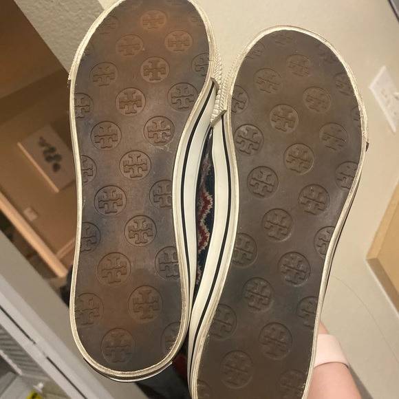 Tory Burch Noah Aztek Print High Top Sneakers Size 7 - Picture 2 of 4